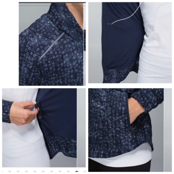 Lululemon Spring Forward Jacket Hoodie Shell Pocket Full Zip Lightweight Blue 6 - Picture 9 of 16